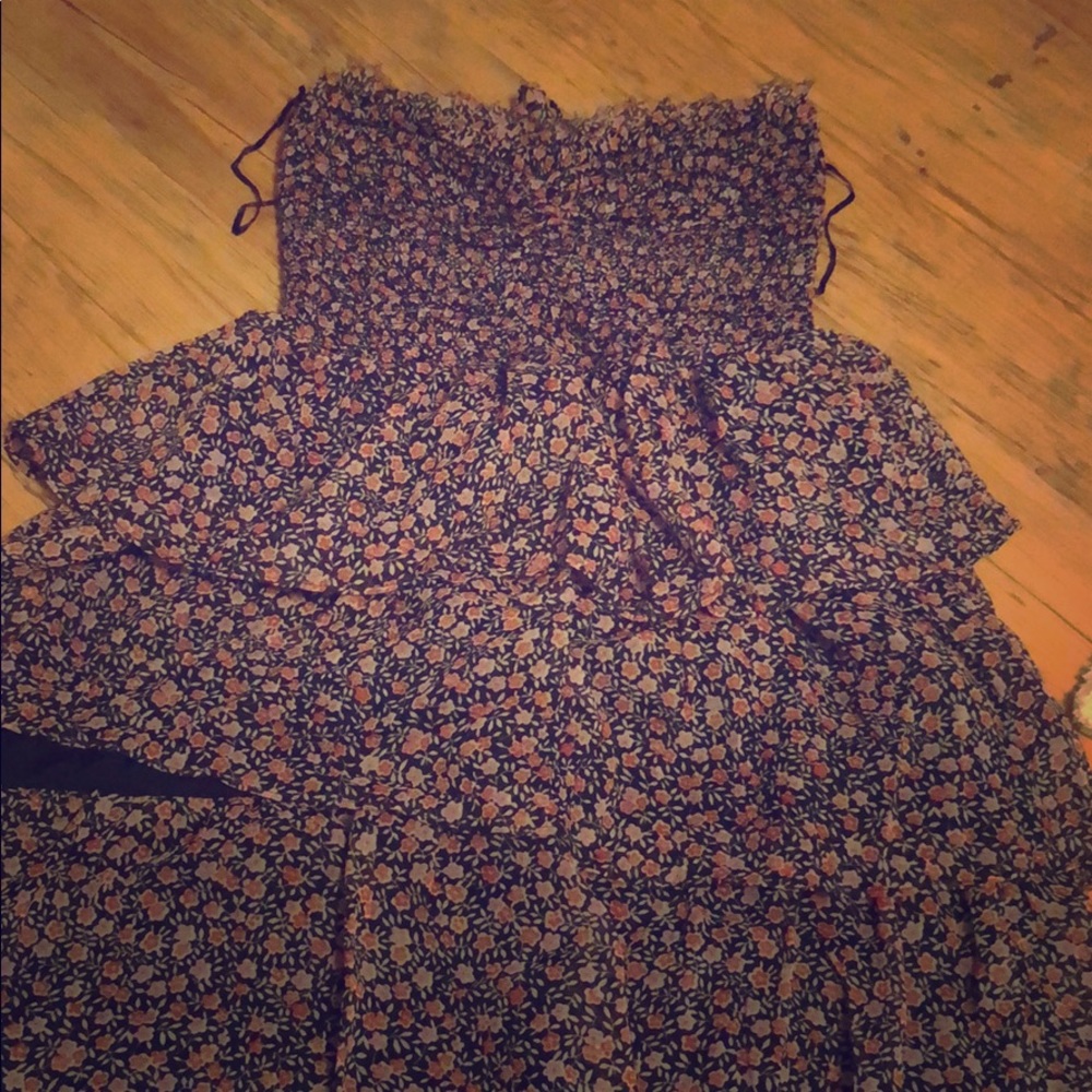 Short Ruffle Floral Dress
